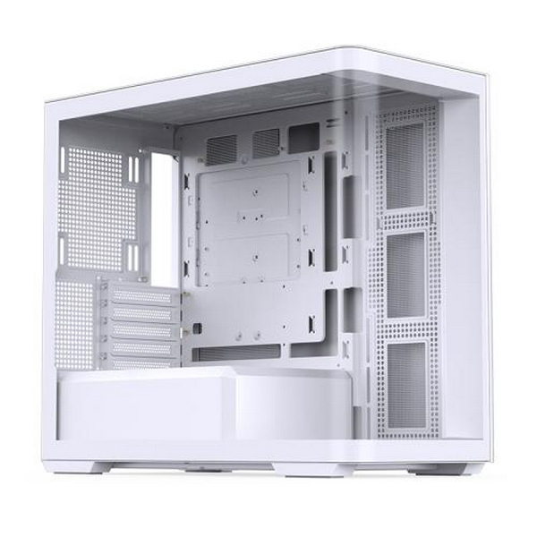 Корпус Jonsbo D300, White, без БЖ, Mini Tower, для Micro ATX / Mini ITX, 1xType-C / 2xUSB 3.0, макс. CPU - 180 мм / VGA - 430 мм, бічна та передня панель із загартованого скла - 2