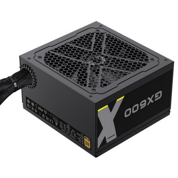 Блок живлення 600 Вт, GameMax GX-600, Black, 80+ Gold, Active PFC, 12 см, 3xMolex / 6xSATA / 4x6+2-pin / 2x4+4-pin / 1x20+4-pin, захист OVP / UVP / OCP / OLP / OPP / SCP - 2