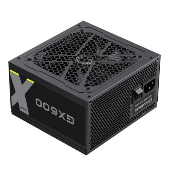 Блок живлення 600 Вт, GameMax GX-600, Black, 80+ Gold, Active PFC, 12 см, 3xMolex / 6xSATA / 4x6+2-pin / 2x4+4-pin / 1x20+4-pin, захист OVP / UVP / OCP / OLP / OPP / SCP - 4