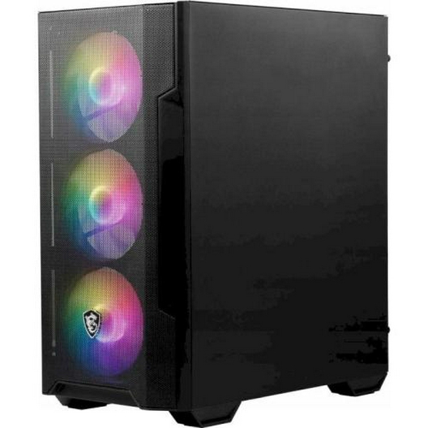 Корпус MSI MAG FORGE M100R, Black, без БЖ, Micro Tower, для Micro-ATX / Mini-ITX, 1xUSB 3.2 / 2xUSB 2.0, макс. CPU - 160 мм / VGA - 300 мм, 4x120 мм ARGB, бічна панель із загартованого скла 3 мм - 3
