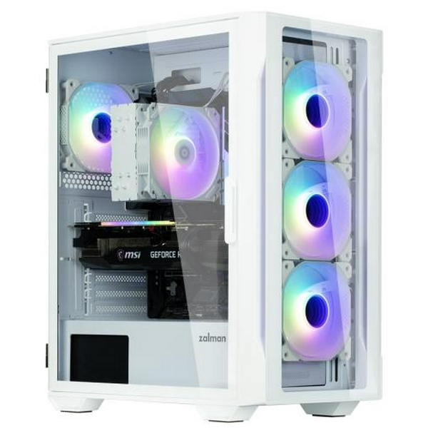 Корпус Zalman i3 NEO TG, White, Mid Tower, без БЖ, для ATX / Micro ATX / Mini ITX, 2xUSB 3.0 / 1xUSB 2.0, макс. CPU - 162 мм / VGA - 355 мм, 4x120 мм ARGB, бічна панель із загартованого скла - 2