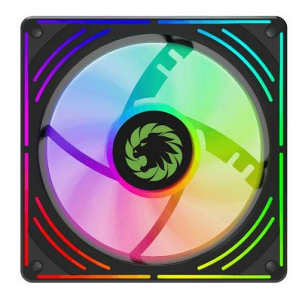 Вентилятор 120 мм, GameMax RA300, Black, 3 шт, 120х120х25 мм, ARGB підсвічування, 800-1600 об/хв, до 31.21 дБ, 4-pin (PWM, 50 см) / 3-pin (ARGB, 50 см), гідродинамічний підшипник - 2