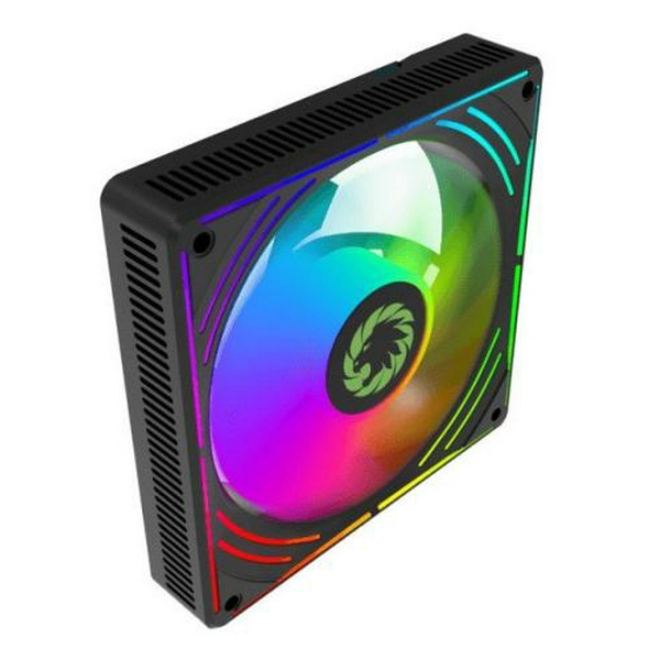 Вентилятор 120 мм, GameMax RA300, Black, 3 шт, 120х120х25 мм, ARGB підсвічування, 800-1600 об/хв, до 31.21 дБ, 4-pin (PWM, 50 см) / 3-pin (ARGB, 50 см), гідродинамічний підшипник - 4