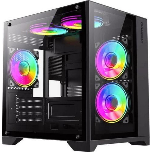 Корпус GameMax Infinity Mini Black, без БЖ, Mini Tower, Micro ATX / Mini ITX, 1хUSB 3.0, 2хUSB 2.0, 358х275х373 мм, 3.6кг - 2