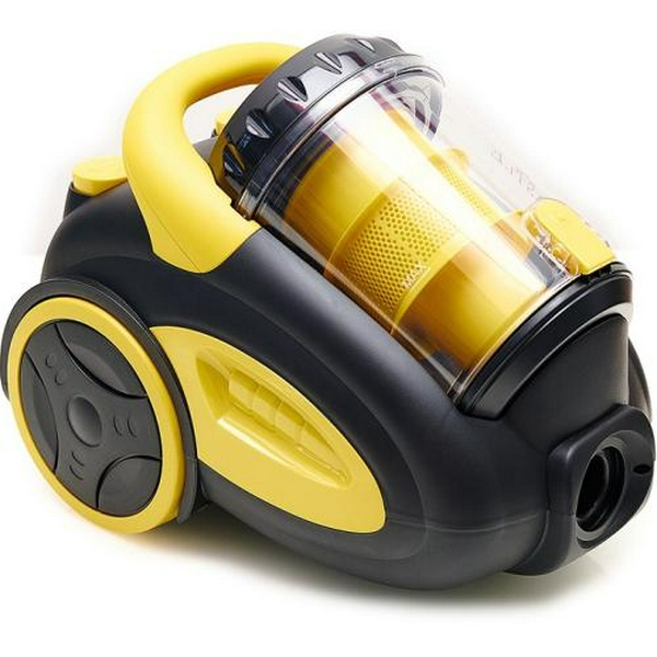 Пилосос Castle CW-103Y, Black/Yellow, 2200W, безмішковий, циклонний, об'єм пилозбірника 4л, губчастий фільтр, насадки: 2-позиційна, для щілин, для меблів - 3