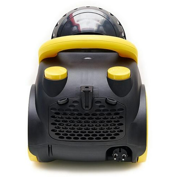 Пилосос Castle CW-103Y, Black/Yellow, 2200W, безмішковий, циклонний, об'єм пилозбірника 4л, губчастий фільтр, насадки: 2-позиційна, для щілин, для меблів - 4