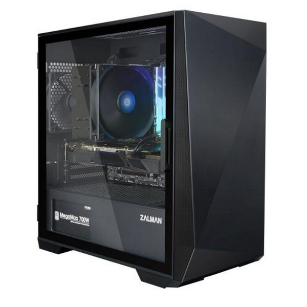 Корпус Zalman Z1 Iceberg, Black, Mid Tower, без БЖ, для Micro ATX / Mini ITX, 2xUSB 3.0 / 1xUSB 2.0, макс. CPU - 160 мм / VGA - 330 мм, 3x120 мм, бічна панель із загартованого скла