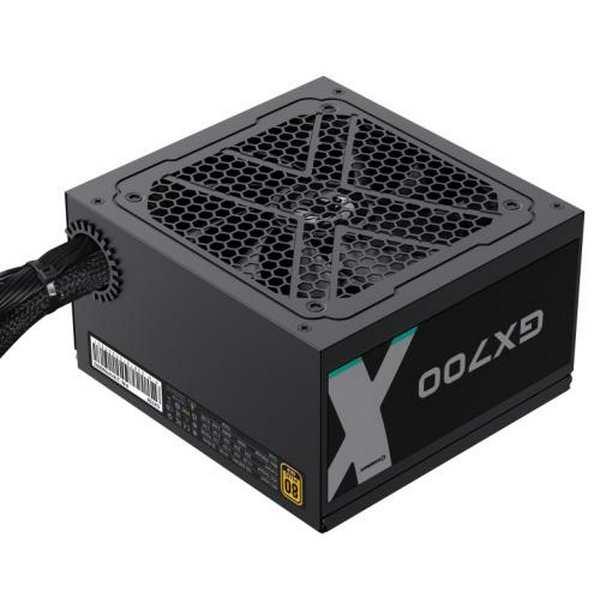 Блок живлення 700 Вт, GameMax GX-700, Black, 80+ Gold, 12 см, 3xMolex / 6xSATA / 4x6+2-pin / 2x4+4-pin / 1x20+4-pin, захист OVP / OPP / OCP / SCP / OTP / UVLO