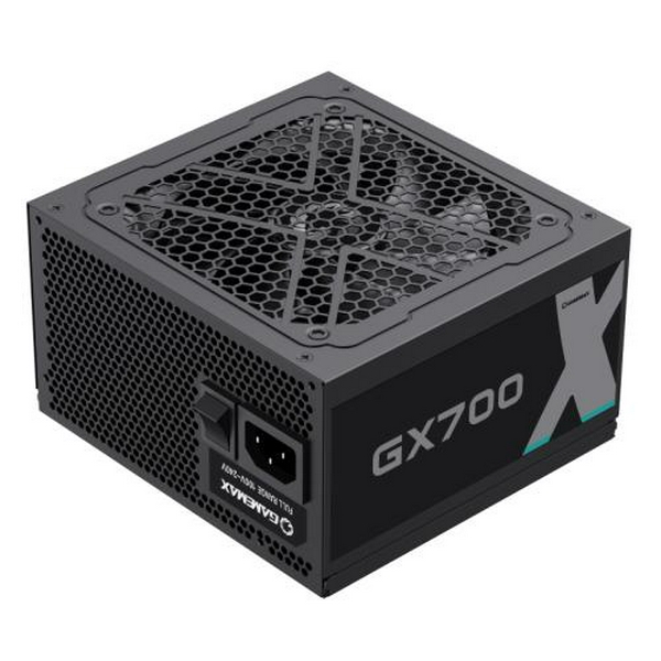 Блок живлення 700 Вт, GameMax GX-700, Black, 80+ Gold, 12 см, 3xMolex / 6xSATA / 4x6+2-pin / 2x4+4-pin / 1x20+4-pin, захист OVP / OPP / OCP / SCP / OTP / UVLO - 2