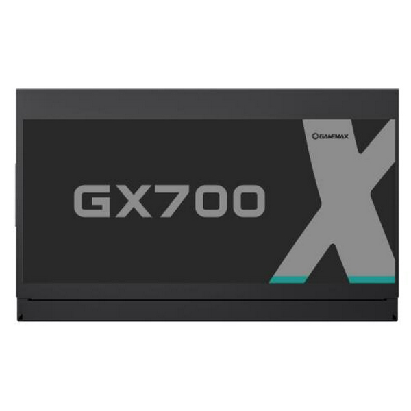 Блок живлення 700 Вт, GameMax GX-700, Black, 80+ Gold, 12 см, 3xMolex / 6xSATA / 4x6+2-pin / 2x4+4-pin / 1x20+4-pin, захист OVP / OPP / OCP / SCP / OTP / UVLO - 3
