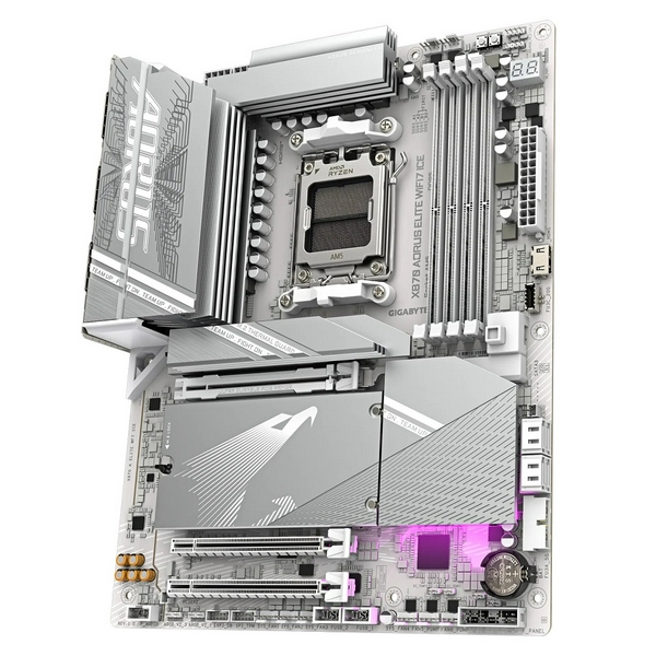 Материнська плата AM5 Gigabyte X870 AORUS ELITE WIFI7 ICE, X870, 4xDDR5, Int.Video (CPU), 4xSATA3, 4xM.2, 1xPCI-E 5.0 x16, 1xPCI-E 4.0 x16, 1xPCI-E 3.0 x16, ALC1220, Realtek 2.5GbE, WiFi 7, Bluetooth 5.4, HDMI/2xType-C, ATX - 4