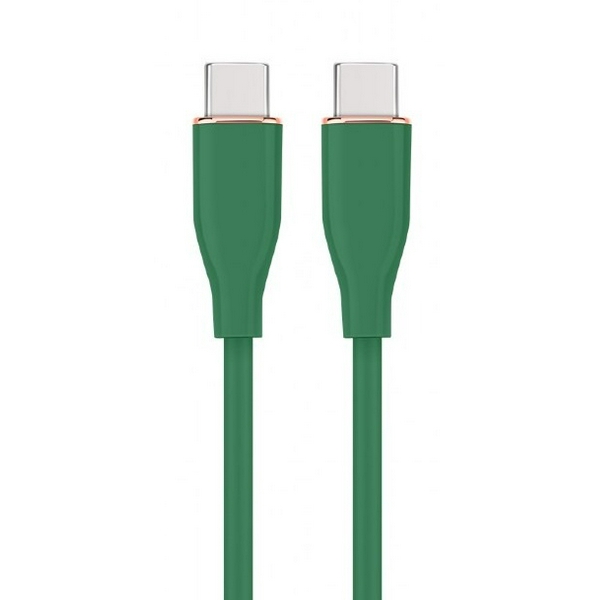 Кабель Type-C - Type-C, 1.5 м, Green, Cablexpert, 60 Вт, 3A (CC-USB2S-CMCM-1.5M-G)
