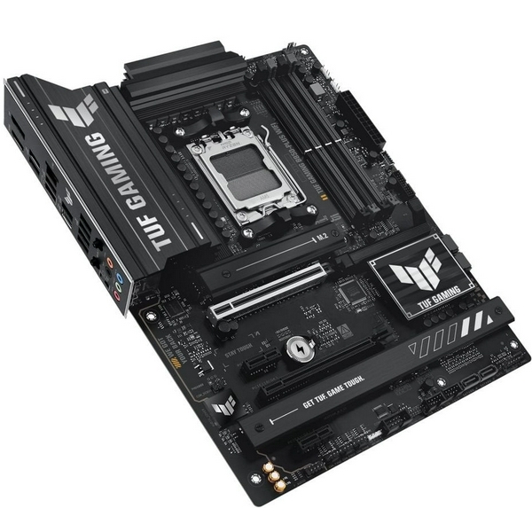 Материнська плата AM5 Asus TUF GAMING B850-PLUS WIFI, B850, 4xDDR5, Int.Video (CPU), 4xSATA3, 3xM.2, 1xPCI-E 5.0 x16, 1xPCI-E 4.0 x16, 2xPCI-E 4.0 x1, ALC1220P, Realtek 2.5Gb, WiFi 7, Bluetooth 5.4, 10xUSB 3.2 / 6xUSB 2.0, HDMI/DP, ATX - 6