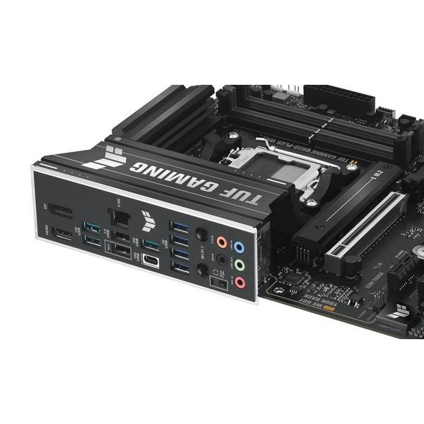 Материнська плата AM5 Asus TUF GAMING B850-PLUS WIFI, B850, 4xDDR5, Int.Video (CPU), 4xSATA3, 3xM.2, 1xPCI-E 5.0 x16, 1xPCI-E 4.0 x16, 2xPCI-E 4.0 x1, ALC1220P, Realtek 2.5Gb, WiFi 7, Bluetooth 5.4, 10xUSB 3.2 / 6xUSB 2.0, HDMI/DP, ATX - 7