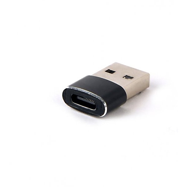 Перехідник Type-C (F) - USB 2.0 (M), Black, Cablexpert (A-USB2-AMCF-02)