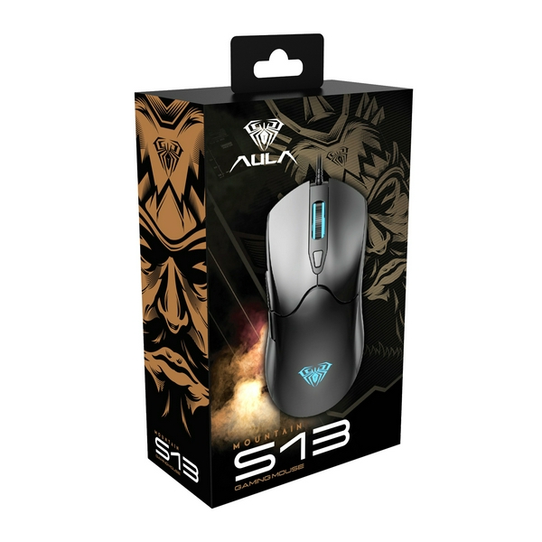 Миша Aula S13, Black, USB, 3600 dpi, кнопки 6 шт., RGB, підключення дротове, кабель 1.5 м (6948391212906) - 7