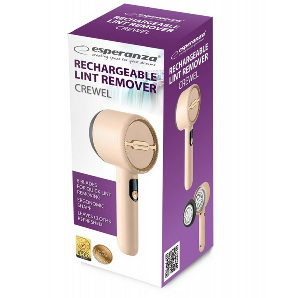 Тример для тканини Esperanza "Crewel", Beige, 6 лез, 500 mAh (ECS011) - 4