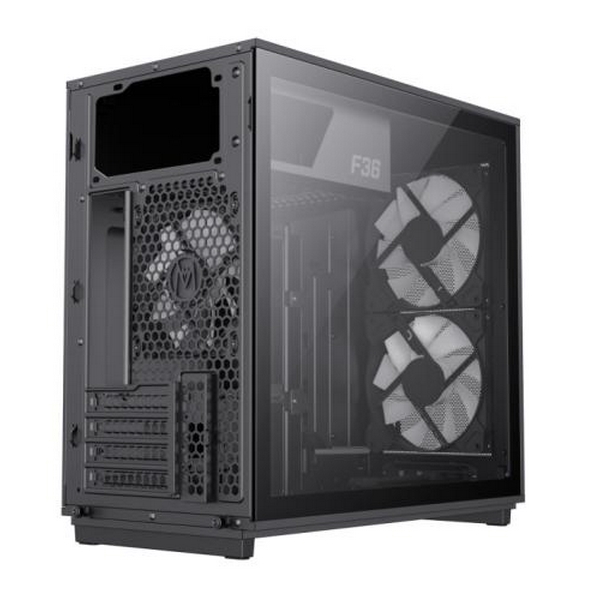 Корпус GameMax F36, Black, без БЖ, Mini Tower, Micro ATX / Mini ITX, Type-C / 2xUSB 3.0, макс. CPU - 169 мм / VGA - 350 мм, 3x120 мм ARGB, бічна панель із загартованого скла - 5