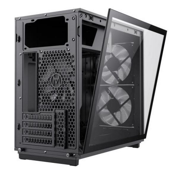 Корпус GameMax F36, Black, без БЖ, Mini Tower, Micro ATX / Mini ITX, Type-C / 2xUSB 3.0, макс. CPU - 169 мм / VGA - 350 мм, 3x120 мм ARGB, бічна панель із загартованого скла - 6