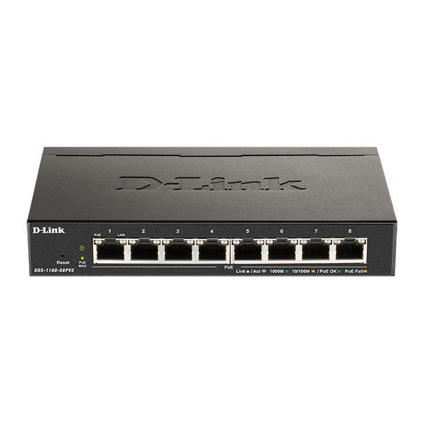 Комутатор D-Link DGS-1100-08PV2 8port Gigabit
