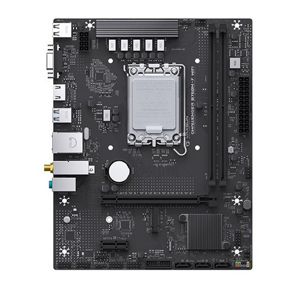 Мат.плата LGA1700, Maxsun Challenger B760M-F WIFI, B760, 2xDDR4, Int.Video(CPU), 3xSATA3, 1xPCI-E 16x 4.0, 1xPCI-E 1x, 1xM.2 4.0, RTL8111H, 2xUSB3.2/4xUSB2.0, VGA/HDMI, WiFi5+BT4.2, ARGB sync, MicroATX (MS-Challenger B760M-F WIFI) - 4