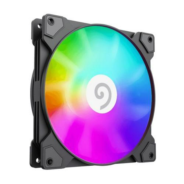 Вентилятор 140 мм, GameMax FN14A-S5, Black, 140х140х25 мм, ARGB підсвічування, 600-1400 об/хв, до 30 дБ, 4-pin (PWM, 50 см) / 3-pin (ARGB, 50 см), гідродинамічний підшипник - 2