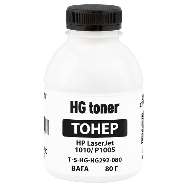 Тонер універсальний HP 1010/3015/3050, P1005/P1102/P1505, Black, 80 г, HG (TSM-HG292-080)