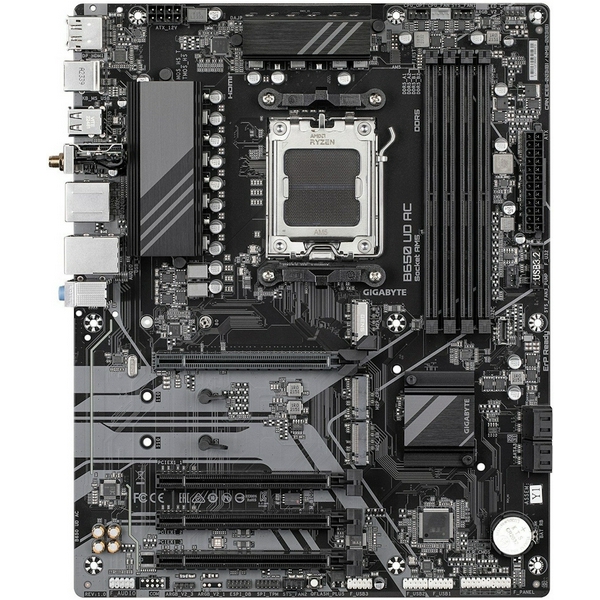 Материнська плата AM5 Gigabyte B650 UD AX, B650, 4xDDR5, Int.Video (CPU), 4xSATA3, 3xM.2, 1xPCI-E 4.0 x16, 3xPCI-E 3.0 x16, ALC897, RTL8111H, WiFi 6, Bluetooth 5.3, 6xUSB3.2/12xUSB2.0, HDMI/DP, ATX - 2