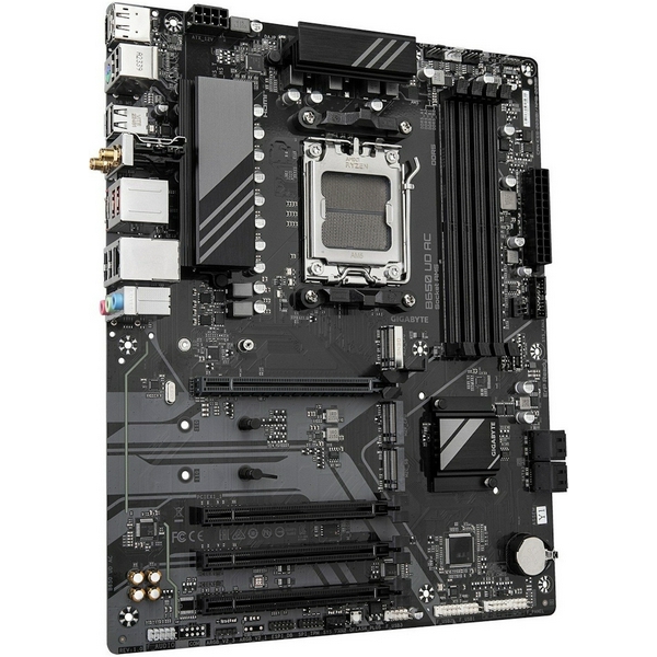 Материнська плата AM5 Gigabyte B650 UD AX, B650, 4xDDR5, Int.Video (CPU), 4xSATA3, 3xM.2, 1xPCI-E 4.0 x16, 3xPCI-E 3.0 x16, ALC897, RTL8111H, WiFi 6, Bluetooth 5.3, 6xUSB3.2/12xUSB2.0, HDMI/DP, ATX - 3