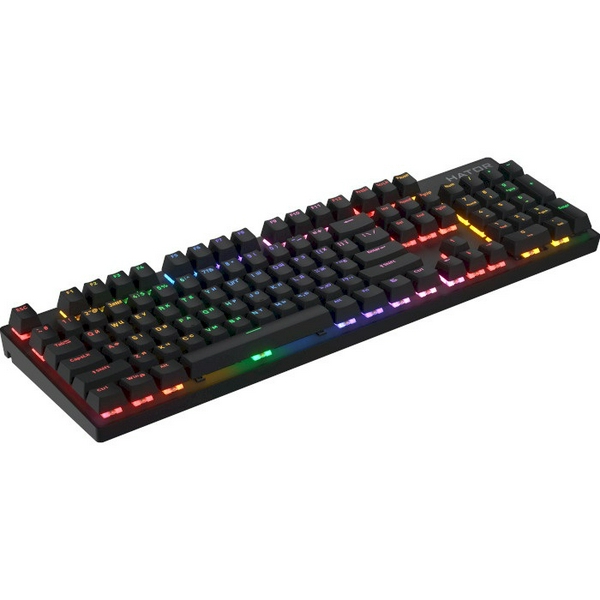 Клавіатура Hator Icefall Mecha Rainbow, Black, USB, механічна (перемикачі Origin Red Linear), LED "Rainbow" підсвічування, 104 кнопки, 1.8 м (HTK104UA) - 2