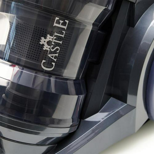 Пилосос Castle CW-105B, Gray/Blue, 2400W, безмішковий, циклонний, об'єм пилозбірника 4л, фільтр HEPA, насадки: 2-позиційна, для щілин, для меблів - 5