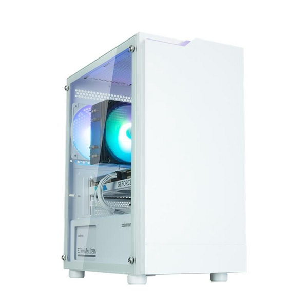 Корпус Zalman T4 Plus White без БЖ, 2xUSB3.0, 1xUSB2.0, 1x120мм ARGB, VGA 320мм, TG Side Panel, mATX, білий