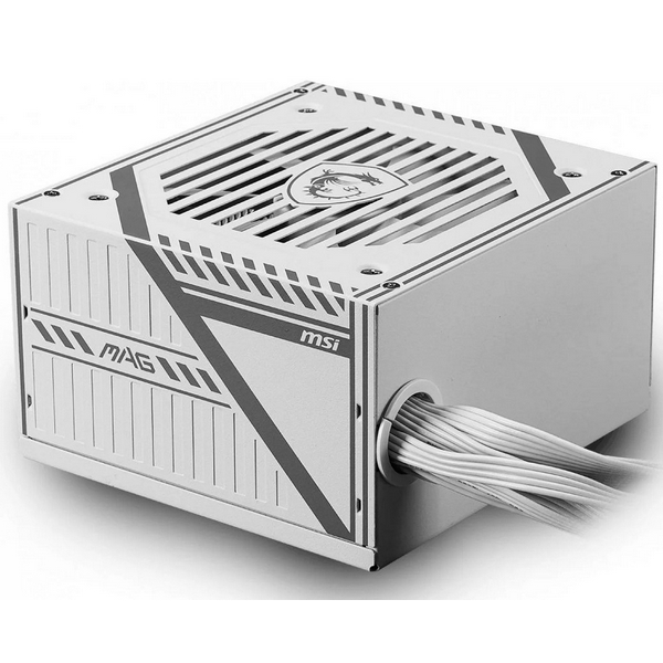 Блок живлення 650 Вт, MSI MAG A650BNL, White, 80+ Bronze, Active PFC, 12 см, 2xMolex / 5xSATA / 2x6+2-pin / 2x4+4-pin / 1x20+4-pin, захист OCP/OVP/OPP/SCP