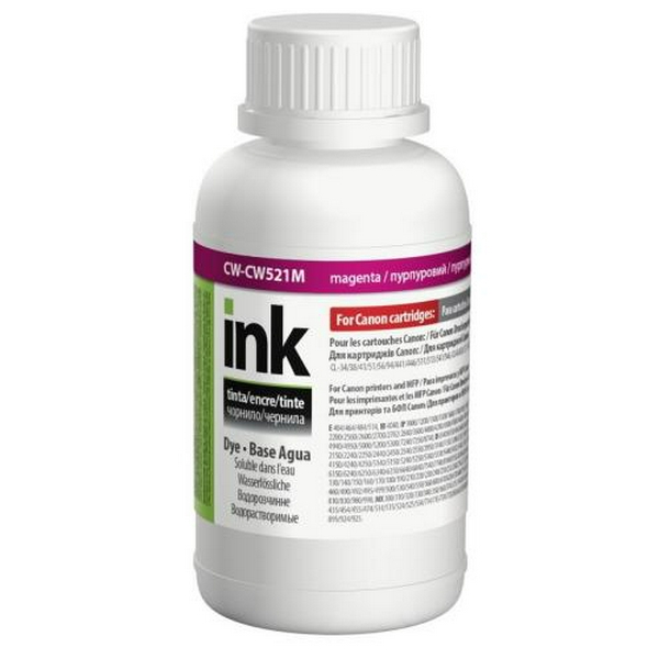 Чорнило ColorWay Canon CL-38/41/51/441/511/513, CLI-8/521/426, Magenta, 200 мл, водорозчинне (CW-CW521M02)