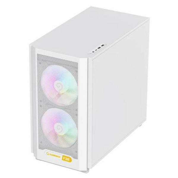 Корпус GameMax F36, White, без БЖ, Mini Tower, Micro ATX / Mini ITX, Type-C / 2xUSB 3.0, макс. CPU - 169 мм / VGA - 350 мм, 3x120 мм ARGB, бічна панель із загартованого скла - 4