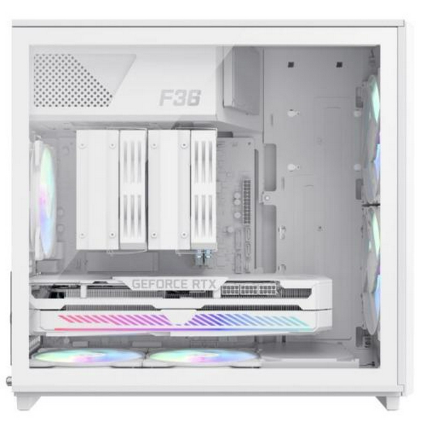 Корпус GameMax F36, White, без БЖ, Mini Tower, Micro ATX / Mini ITX, Type-C / 2xUSB 3.0, макс. CPU - 169 мм / VGA - 350 мм, 3x120 мм ARGB, бічна панель із загартованого скла - 5