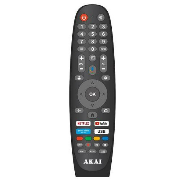 Телевізор 50" Akai AK50D23UG, Black, LED 4K 3840x2160, 60 Гц, Smart TV, Google system, голос, DVB-T2/C, 3xHDMI, 2xUSB, VESA 200x200 - 5