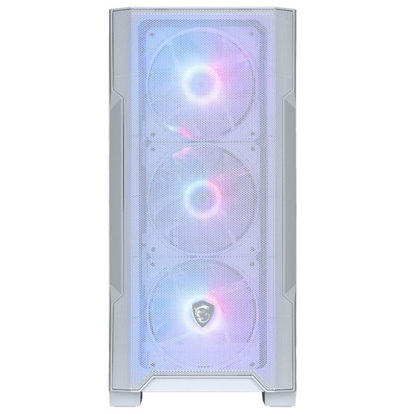 Корпус MSI MAG FORGE M100R, White, без БЖ, Micro Tower, для Micro-ATX / Mini-ITX, 1xUSB 3.2 / 2xUSB 2.0, макс. CPU - 160 мм / VGA - 300 мм, 4x120 мм ARGB, бічна панель із загартованого скла 3 мм - 2