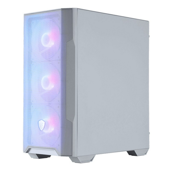 Корпус MSI MAG FORGE M100R, White, без БЖ, Micro Tower, для Micro-ATX / Mini-ITX, 1xUSB 3.2 / 2xUSB 2.0, макс. CPU - 160 мм / VGA - 300 мм, 4x120 мм ARGB, бічна панель із загартованого скла 3 мм - 3
