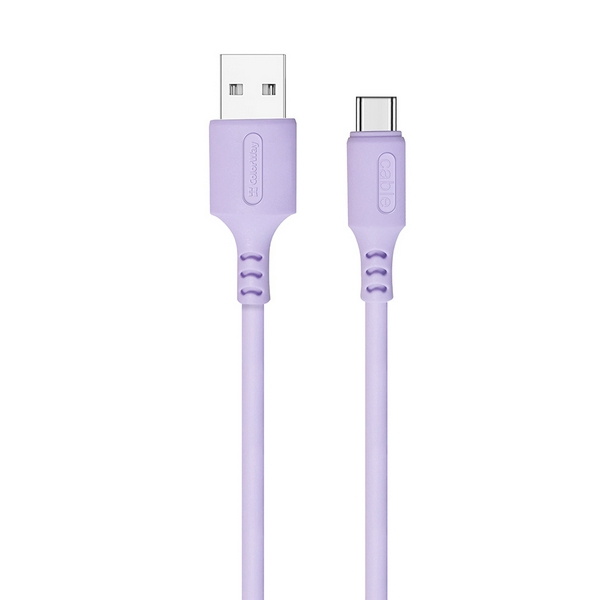 Кабель USB AM - Type-C, 1 м, Purple, ColorWay, 2.4A (CW-CBUC044-PU)