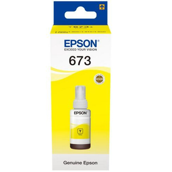Чорнило Epson 673, Yellow, для L800/805/810/850/1800, 70 мл (C13T67344A)