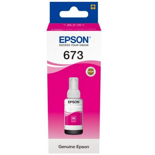 Чорнило Epson 673, Magenta, для L800/805/810/850/1800, 70 мл (C13T67334A)