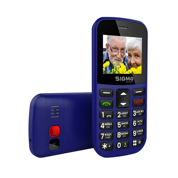 Мобільний телефон Sigma mobile Comfort 50 Easy Type-C, Blue, "бабусефон", 2 Mini-SIM, дисплей 1.77" кольоровий (160x128), моноблок, SC6531E, підтримка microSD (max 32GB), BT, Cam 0.3Mp, 1000 mAh - 4