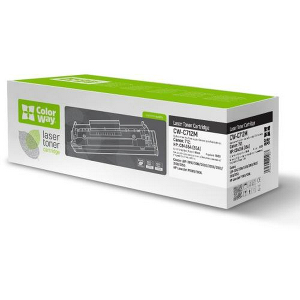 Картридж Canon 712, Black, LBP-3010/3020, 1500 стор, ColorWay (CW-C712M)