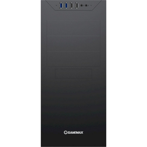Корпус GameMax MT833-2U3 Black, без БЖ, Miditower, ATX/MicroATX/Mini-ITX, 2хUSB 3.0,2хUSB 2.0, 441х185х420 мм, 0.5мм (MT833-2U3) - 2