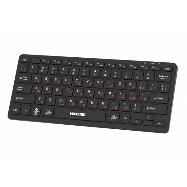 Клавіатура бездротова Maxxter KBW-C01B-UA, Black, USB 2.4GHz, 78 кнопок, акумулятор 180 mAh - 3