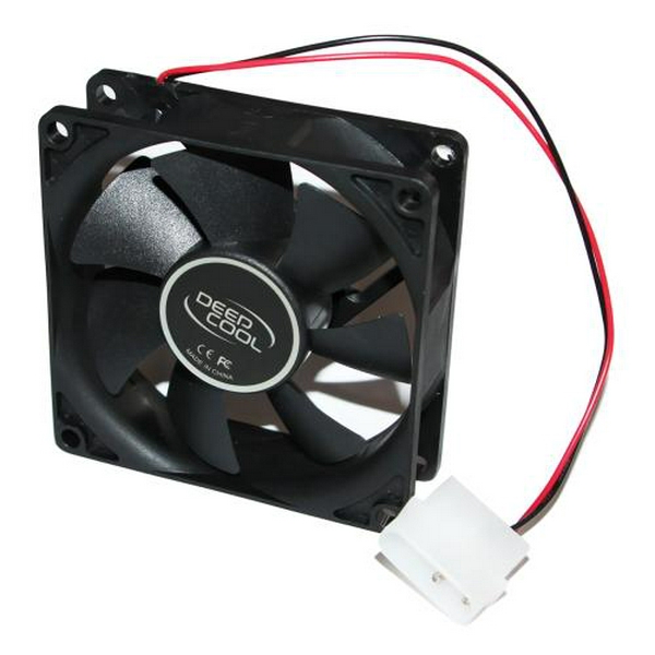 Вентилятор 80 мм, DeepCool XFAN 80, Black, 80х80х25 мм, 1800 об/хв, 20.3 дБ, Molex, гідродинамічний підшипник (DP-FDC-XF80)