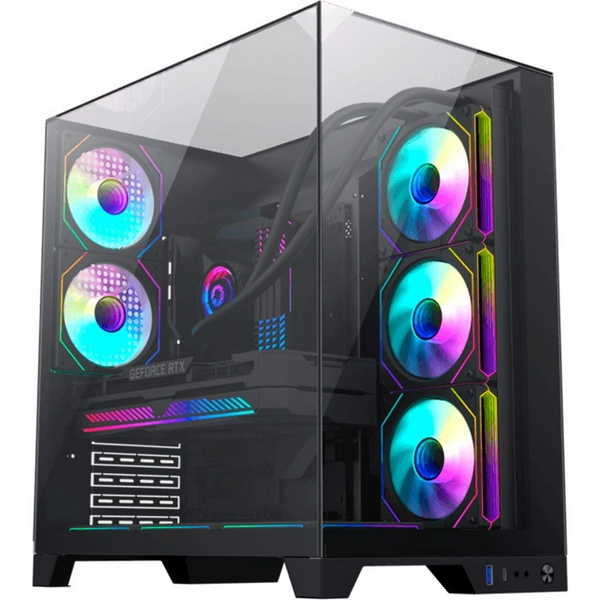 Корпус GameMax Infinity Plus BK, Black, без БЖ, Mid Tower, для ATX / MicroATX / Mini-ITX, 1xType-C / 1xUSB 3.0, макс. CPU - 160 мм / VGA - 400 мм (INFINITY PLUS BK) - 9