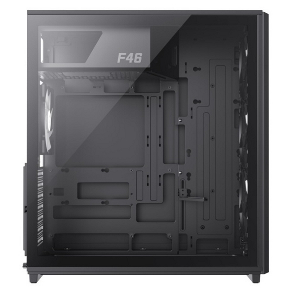 Корпус GameMax F46, Black, без БЖ, Mini Tower, ATX / Micro ATX / Mini ITX, Type-C / 2xUSB 3.0, макс. CPU - 169 мм / VGA - 350 мм, 4x120 мм ARGB, бічна панель із загартованого скла - 8