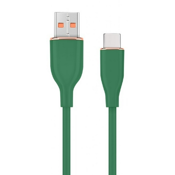 Кабель USB AM - Type-C, 1.5 м, Green, Cablexpert, 2.1A (CC-USB2S-AMCM-1.5M-G)